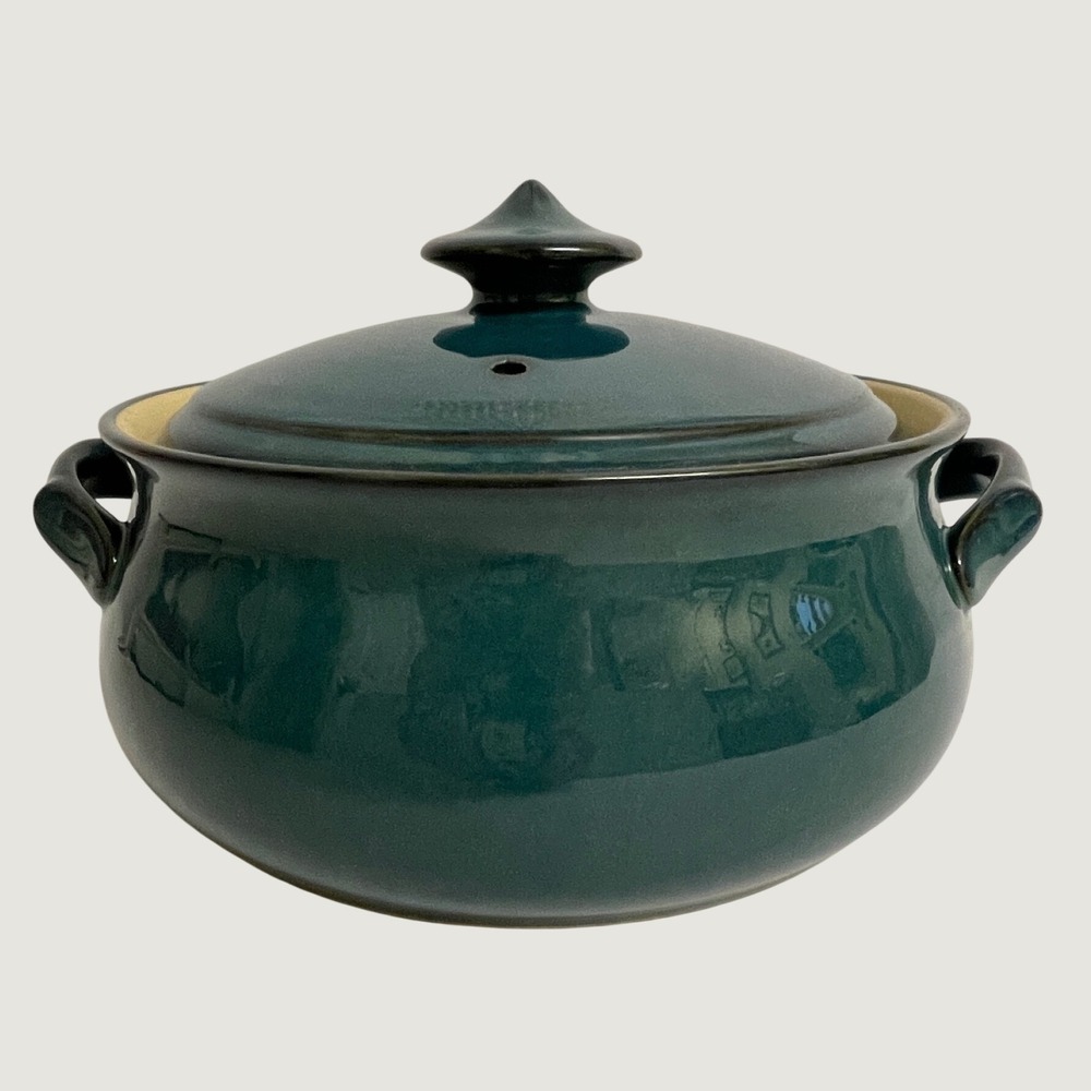 Denby Greenich Casserole or Vegetable Dish Lidded Stoneware Green England